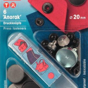Druckknopf Anorak matt brüniert 20mm